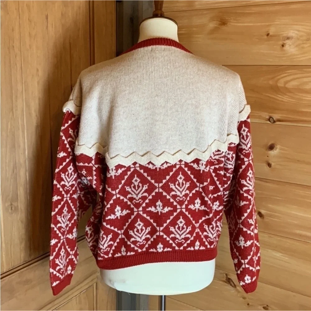 Vintage Esprit Sport Nordic wool blend sweater Size Medium